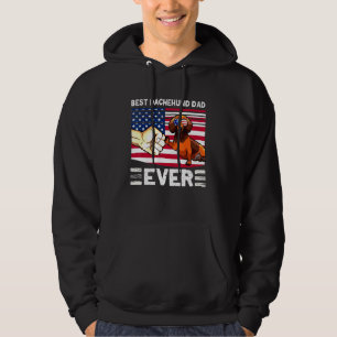 Best Dachshund Dad Ever Vintage Dachshund Dog Fath Hoodie