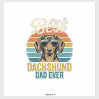 Best Dachshund Dad Ever Vintage Dog Shirt Design_1