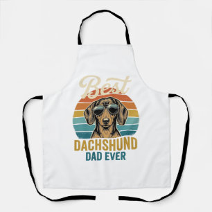 Best Dachshund Dad Ever Vintage Dog Shirt Design_1 Apron