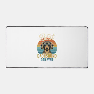 Best Dachshund Dad Ever Vintage Dog Shirt Design_1 Desk Mat