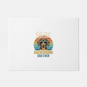 Best Dachshund Dad Ever Vintage Dog Shirt Design_1 Doormat