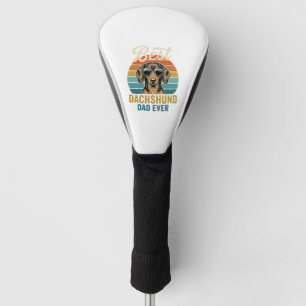 Best Dachshund Dad Ever Vintage Dog Shirt Design_1 Golf Head Cover