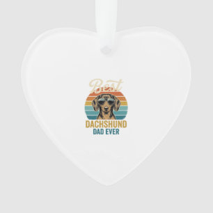 Best Dachshund Dad Ever Vintage Dog Shirt Design_1 Ornament