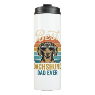 Best Dachshund Dad Ever Vintage Dog Shirt Design_1 Thermal Tumbler