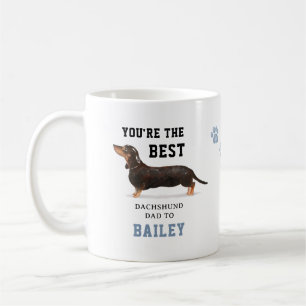 Best Dachshund Dad Photo and Cute Illustration Coffee Mug