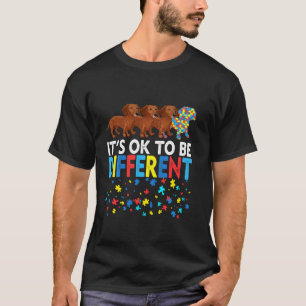 Best Dachshund Dog Dad Mum Ever Autism Awareness T-Shirt