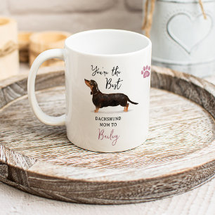 Best Dachshund Mum Photo and Cute Illustration Coffee Mug
