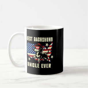 Best Dachshund Uncle Ever American Flag 4th Of Jul Coffee Mug