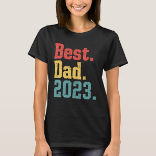 Best Dad 2023 Cool Vintage Retro Daddy Father Boys T-Shirt