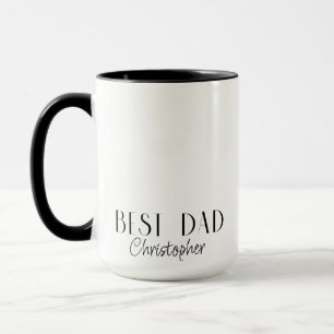 Best Dad 3 Photo Collage Custom Name Mug
