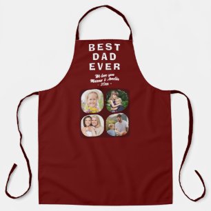 Best Dad 4 Photo Collage Family Father Apron