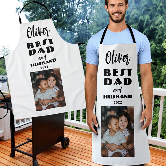 Best Dad and Husband Family Photo Keepsake Apron (Creator Uploaded)