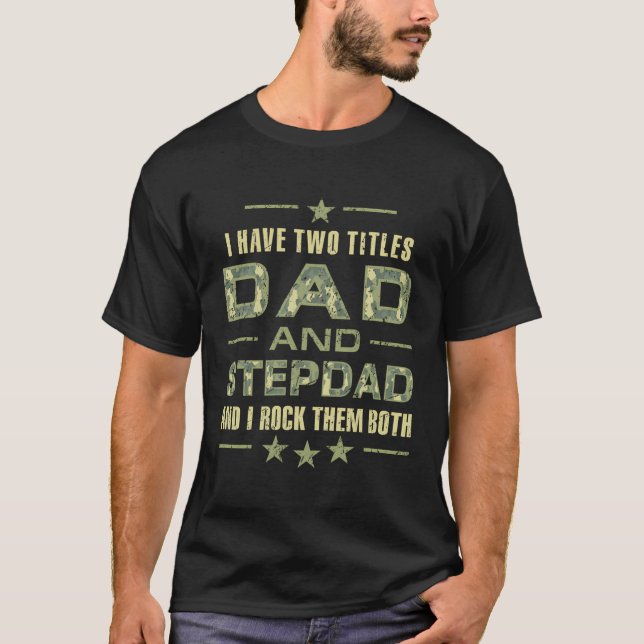 Best Dad And Stepdad Christmas Gift From Wife For  T-Shirt (Front)