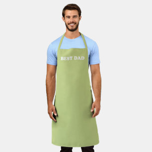Best dad avocado green solid minimalist modern apron
