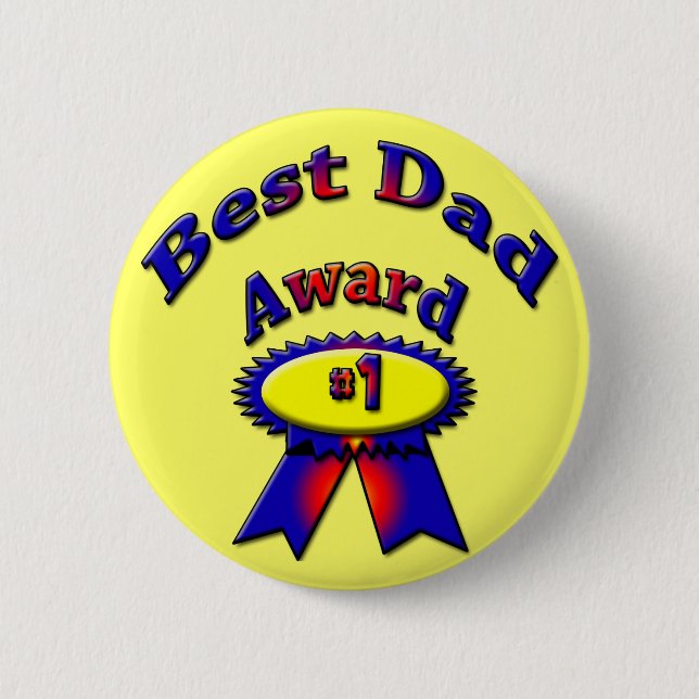 Best Dad Award 6 Cm Round Badge (Front)