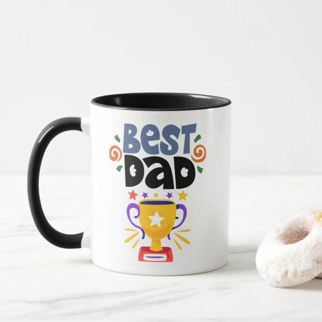 Best Dad Award Coffee Mug (With Donut)