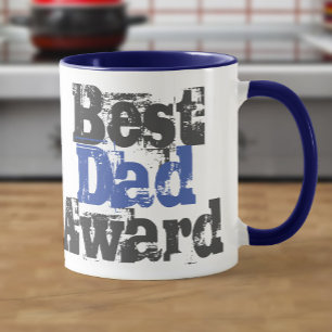 Best Dad Award in Blue and Grey Mug