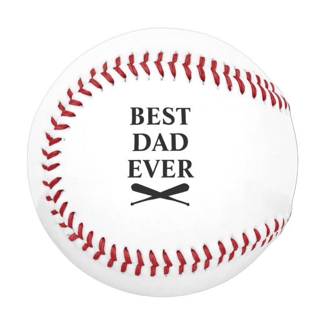 Best Dad Baseball Keepsake – Personalised Gift (Front Left)