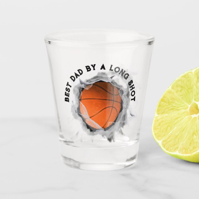 Best Dad Basketball Shot Glass (Front)