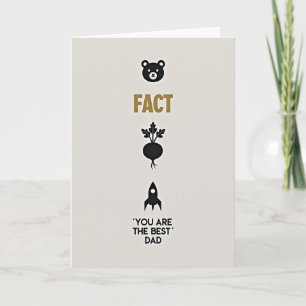 Best Dad Beet Fact Silhouette Card
