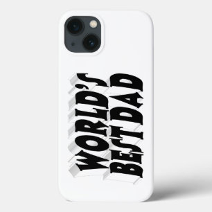 Best Dad black 3d text iPhone 13 Case