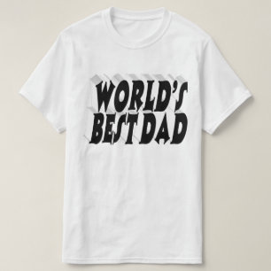 Best Dad black 3d text T-Shirt