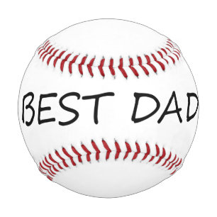 Best Dad black and white minimalist modern Baseball
