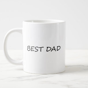 Best Dad black and white minimalist modern Large Coffee Mug