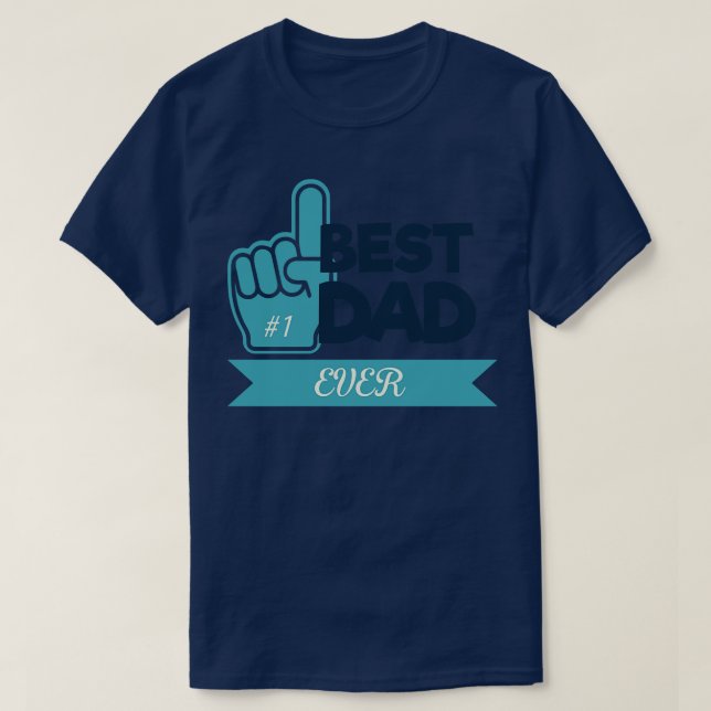 best dad blue T-Shirt (Design Front)