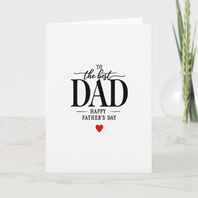 Best Dad Bold Text Art Card (Front)