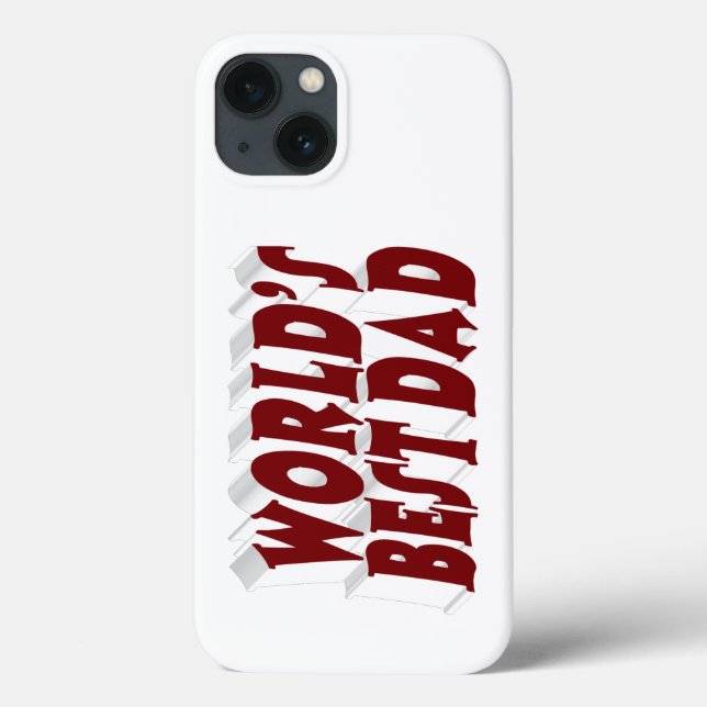 Best Dad burgundy 3d text Case-Mate iPhone Case (Back)