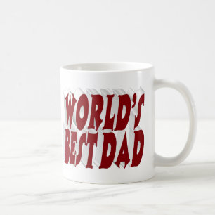 Best Dad burgundy 3d text Coffee Mug