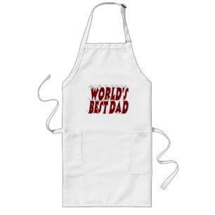 Best Dad burgundy 3d text Long Apron