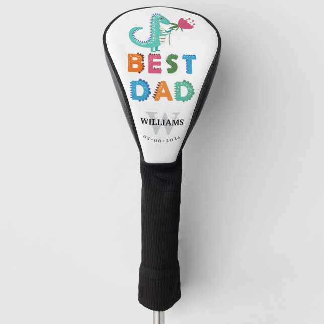 Best Dad By  Golf Head Cover (Front)