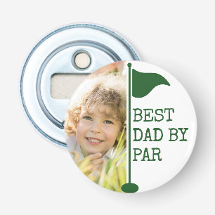 Best Dad By Par 2 Photos Golf Flag Bottle Opener