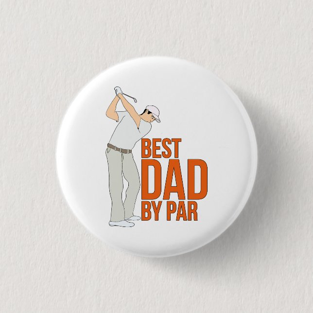 Best Dad By Par 3 Cm Round Badge (Front)
