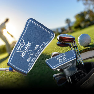 BEST DAD BY PAR Blue Leather Keepsake Golf Head Golf Head Cover