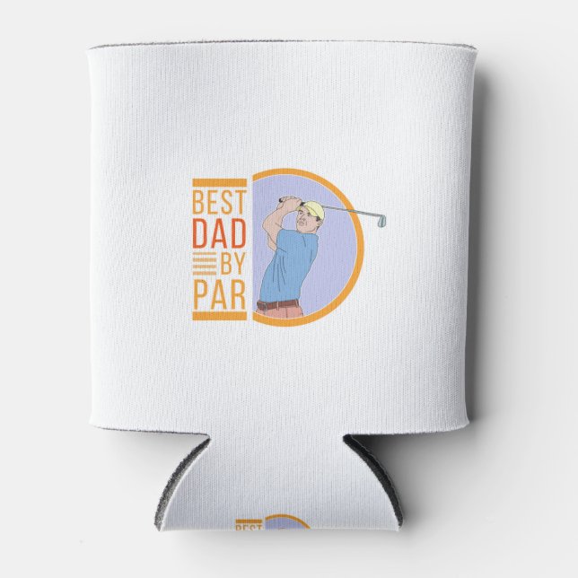 Best Dad By Par Can Cooler (Front)
