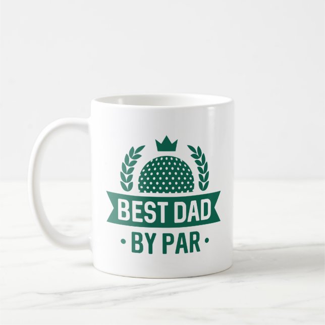 Best Dad By Par Coffee Mug (Left)