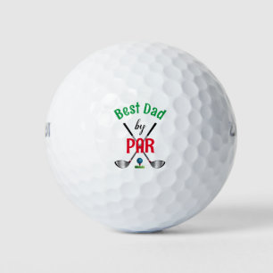 Best Dad by PAR, Cool Father's Day Golf Golf Balls