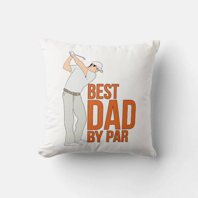 Best Dad By Par Cushion (Front)