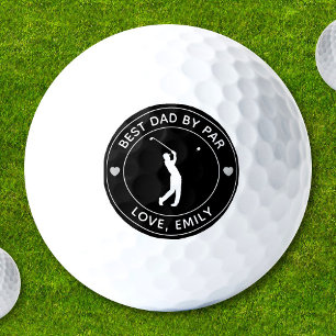 Best Dad By Par Custom Golfer Name Personalised Golf Balls