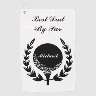 Best Dad By Par Custom Name Classic Golf Towel