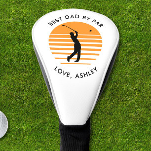 Best Dad By Par Custom Name Text Personalised Golf Head Cover