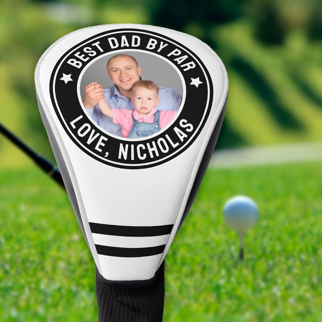 Best Dad by Par Custom Photo Gift From Kids to Dad Golf Head Cover (Best Dad by Par )
