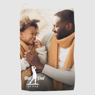 Best Dad By Par Custom Photo Golf Towel