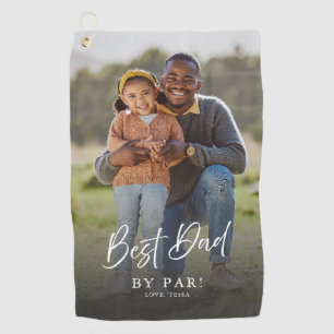 Best Dad By Par Custom Photo Keepsake  Golf Towel