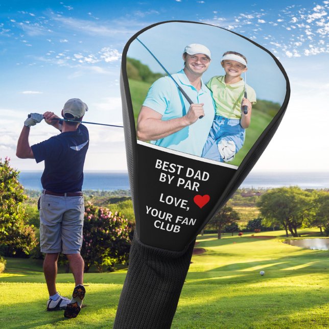 Best Dad By Par Custom Photo Personalised Golf Head Cover (Creator Uploaded)