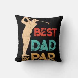 Best Dad By Par Daddy Father's Day Golf Lover Cushion