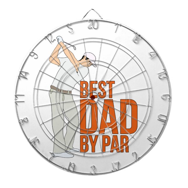 Best Dad By Par Dartboard (Front)
